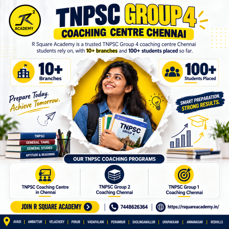 TNPSC Group 4 Coaching Centre in Chennai R Square Academy 768x768