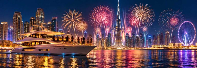 Dubai New Year Fireworks Cruise 768x267